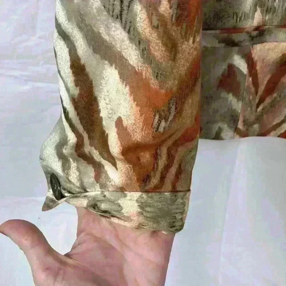 Chicos Women’s Jacket Size 3 XLRN# 79984. Blazer Animal Print Fall Tiger Brown - Picture 6 of 12